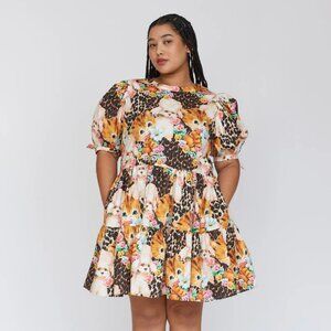 Animal Picnic Mini Smock Dress